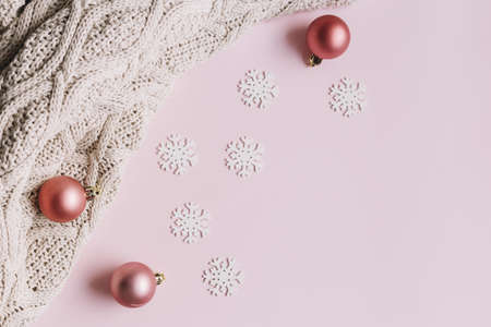 small snowflakes with shiny baubles. Resolution and high quality beautiful photoの写真素材