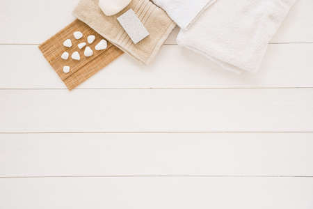 shower accessories near spa stones. Resolution and high quality beautiful photoの写真素材