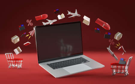 laptop icon black friday event. Resolution and high quality beautiful photoの写真素材
