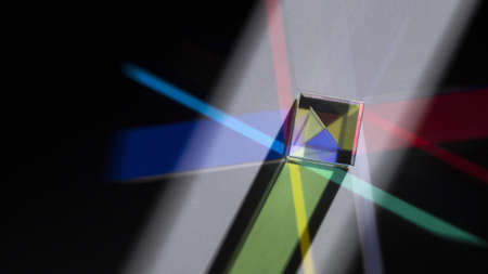 prism dispersing colorful lights. Resolution and high quality beautiful photoの写真素材