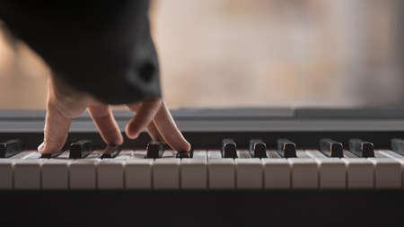 playing digital piano concept. Resolution and high quality beautiful photoの写真素材