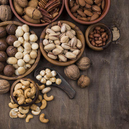 organic nuts snack bowls. Resolution and high quality beautiful photoの写真素材