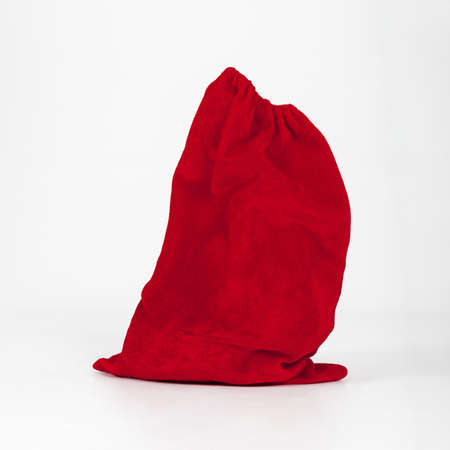 red sack gifts standing white background. Resolution and high quality beautiful photoの写真素材