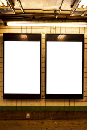 mock up billboards metro station (1). Resolution and high quality beautiful photoの写真素材