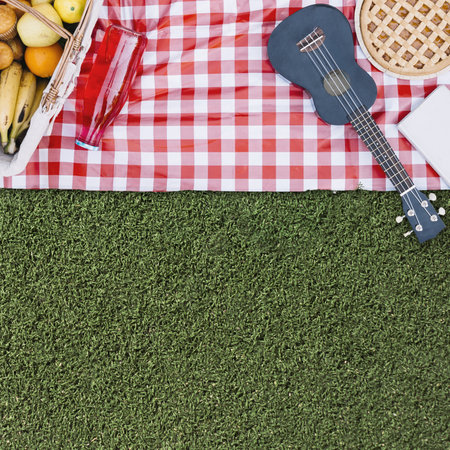 picnic composition with copyspace. Resolution and high quality beautiful photoの写真素材