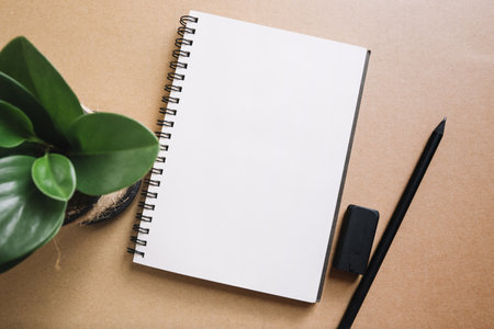 plant pencil near notebook. Resolution and high quality beautiful photo