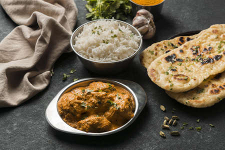 high angle indian food arrangement. Resolution and high quality beautiful photoの写真素材