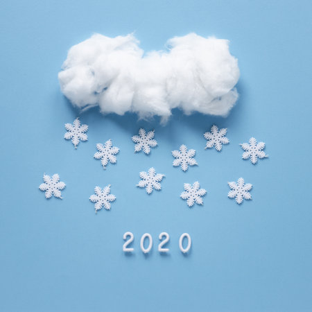 hand made snowflakes cloud. Resolution and high quality beautiful photoの写真素材