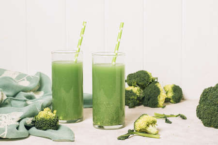 front view refreshing green smoothies. Resolution and high quality beautiful photoの写真素材