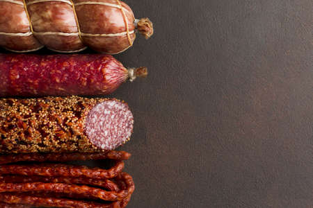 close up variety fresh pork meat with copy space. Resolution and high quality beautiful photoの写真素材