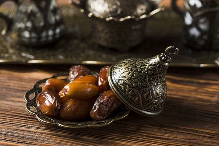 arabic food composition ramadan with dates. Resolution and high quality beautiful photo