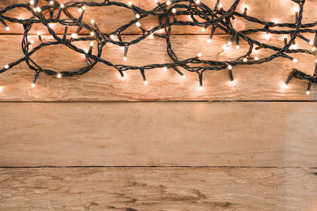 burning garland table. Resolution and high quality beautiful photoの写真素材