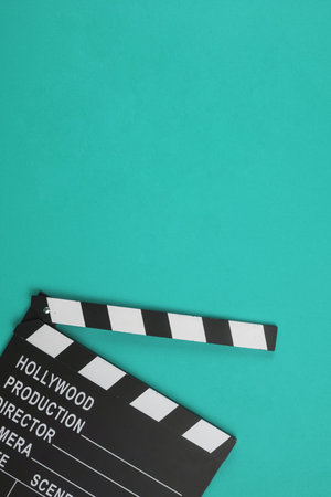 clapperboard flat lay. Resolution and high quality beautiful photoの写真素材