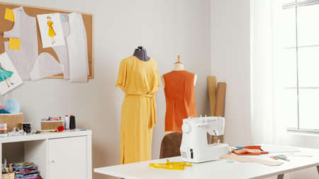 workshop with clothes sewing machine. High quality beautiful photo conceptの写真素材