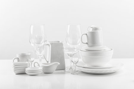 ceramic tableware collection. High quality beautiful photo conceptの写真素材