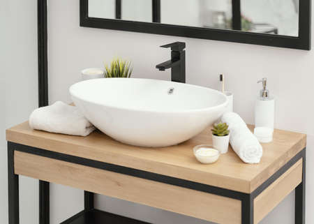 arrangement pf bathroom elements self care. High quality beautiful photo conceptの写真素材