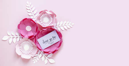 paper flowers mother s day with copy space 2. High quality beautiful photo concept