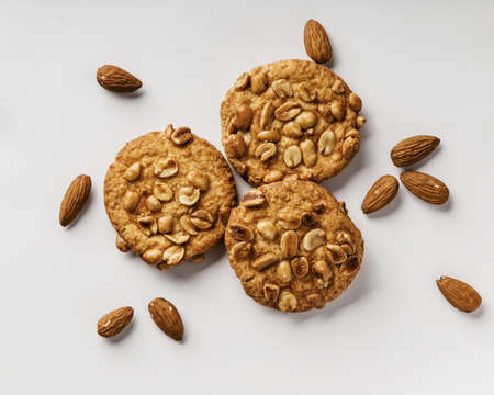 delicious cookies with nuts. High quality beautiful photo conceptの写真素材
