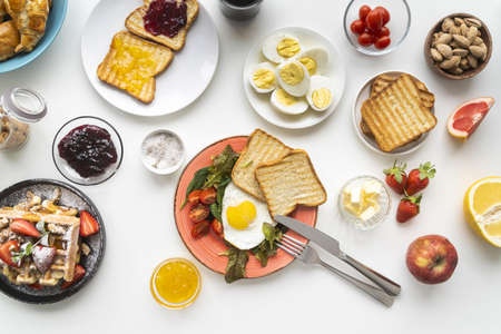 delicious breakfast meal composition. High quality beautiful photo conceptの写真素材