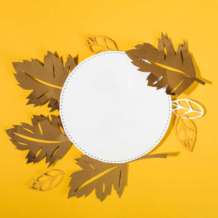autumnal composition paper. High quality beautiful photo conceptの写真素材