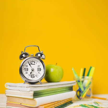 clock books with defocused background. High quality beautiful photo conceptの写真素材
