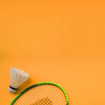 sport composition with badminton elements2. High quality beautiful photo conceptの写真素材