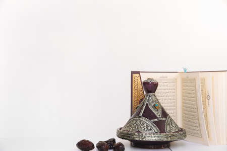 ramadan concept with quran and dates.の写真素材