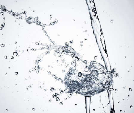 realistic water motion glass. High quality beautiful photo conceptの写真素材