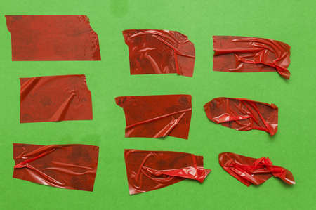 red tape parts green wall. High quality beautiful photo conceptの写真素材