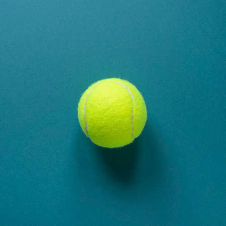 top view one tennis ball. High quality photoの写真素材