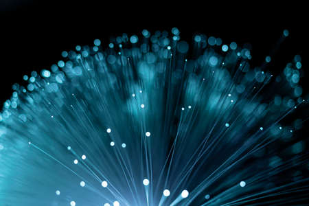 blue vivid optic fiberの写真素材