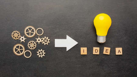 top view abstract innovation assortment