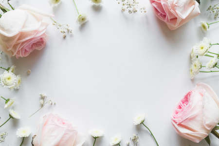 top view flowers leaves. High quality photoの写真素材