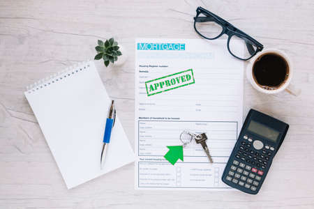 composed organized workplace realtorの写真素材