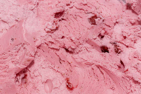 extreme close up strawberry ice cream with copy spaceの写真素材