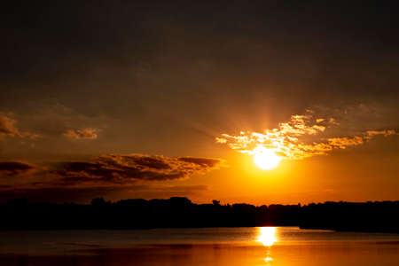 beautiful view sunrise light. High quality photoの写真素材
