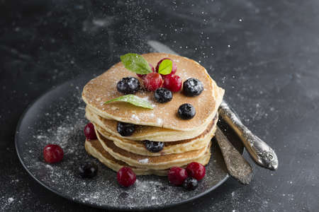 high angle pancakes arrangement. High quality beautiful photo concept