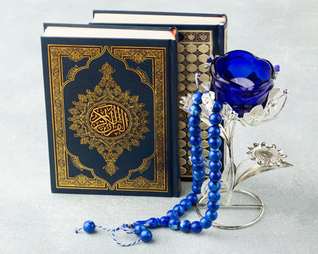 close up islamic new year concept with quran book. High quality photoの写真素材