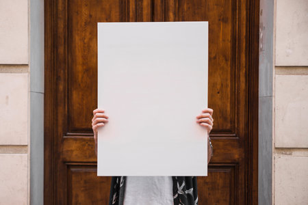 holding panel. High quality photoの写真素材