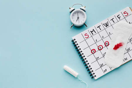 period calendar with copy space. High quality photoの写真素材