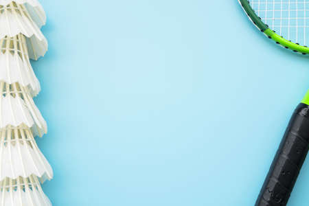 lovely sport composition with badminton elements. High quality beautiful photo concept