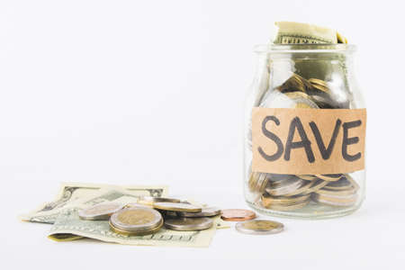 glass jar savings. High quality beautiful photo conceptの写真素材