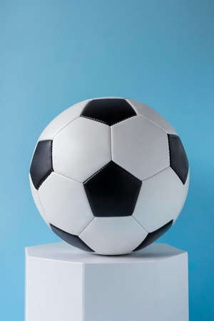 front view football hexagonal shape. High quality photo