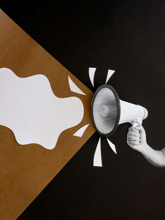black lives matter movement with megaphone. High quality photoの写真素材