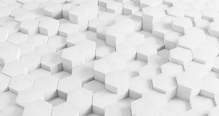 modern geometrical background with white hexagons. High quality photoの写真素材