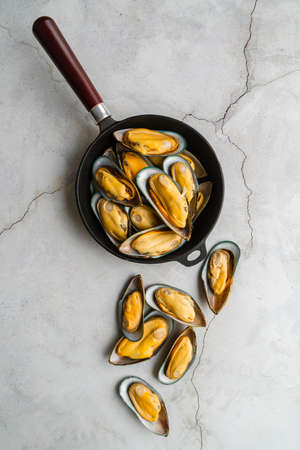 top view delicious seafood composition_3. High quality photoの写真素材