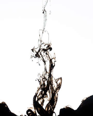 flowing black ink cloud. High quality photo
