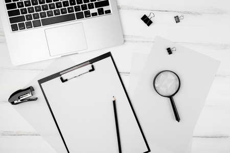 clipboard with blank pages. High quality photoの写真素材