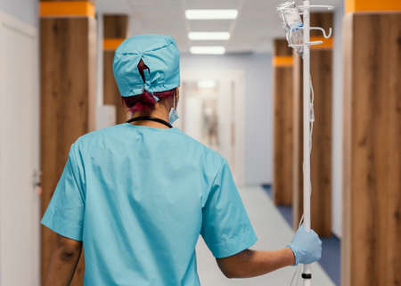 medium shot health worker hospital. High quality photoの写真素材