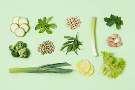 top view assortment fresh vegetables. High quality photoの写真素材